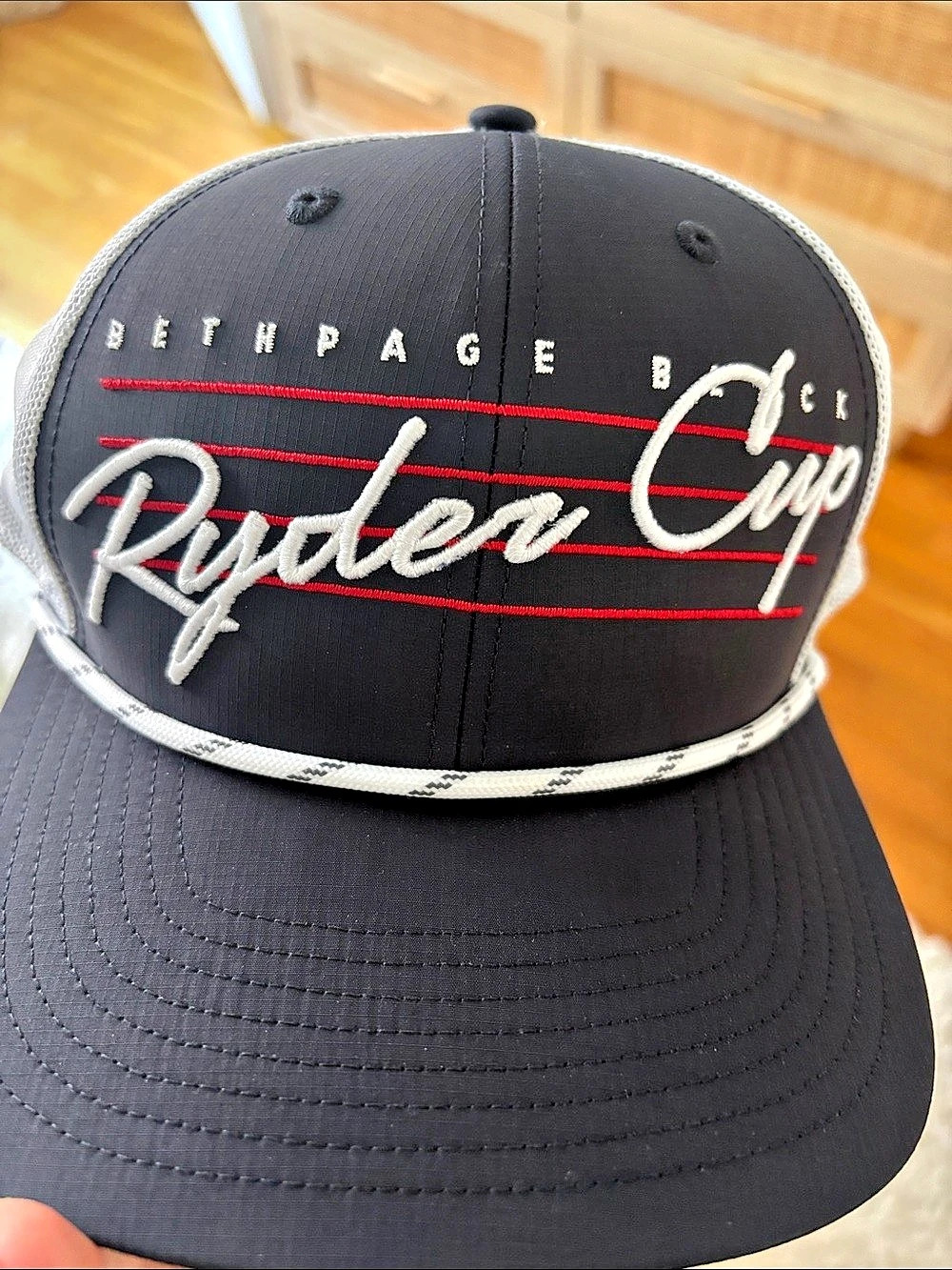 2026 Ryder Cup Embroidered Black & White Hat Like New